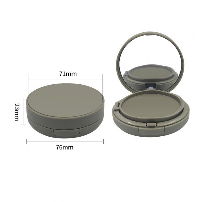 Round Transparent Empty Cushion Foundation Case Refillable Snap Closure Travel Friendly for Cosmetics and Skin 1