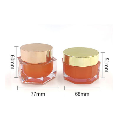 شیشه ضد نشت شفاف آکریلیک آرایشی شیشه الماس برای کرم مراقبت از پوست - 50g