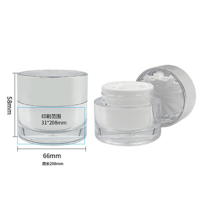 ضد نشت الماس آکریلیک شیشه آرایشی برای کرم مراقبت از پوست ظرف کوچک 30g/50g