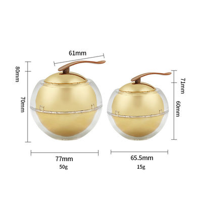 شیشه آرایشی آکریلیک الماس ضد نشت کرم مراقبت از پوست ظرف 30g/50g